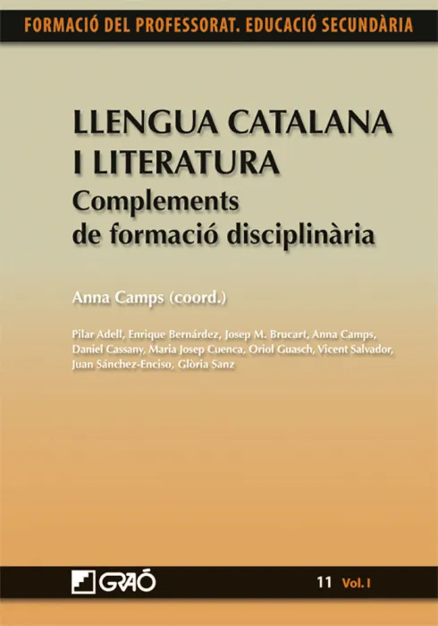 Llengua Catalana I Literatura. Complements de Formació Disciplinària