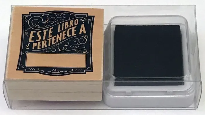Sello Ex-Libris. Fondo Negro