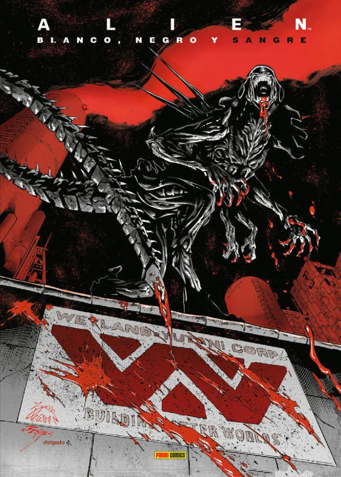 Alien Blanco Negro y Sangre