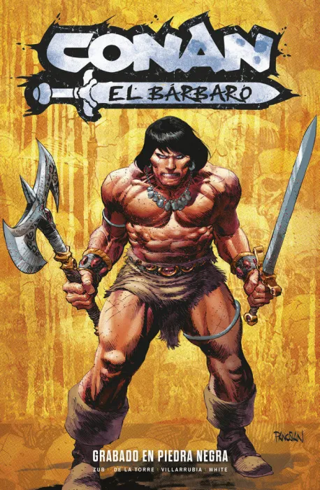 Conan el Barbaro Grabado en Piedra Negra